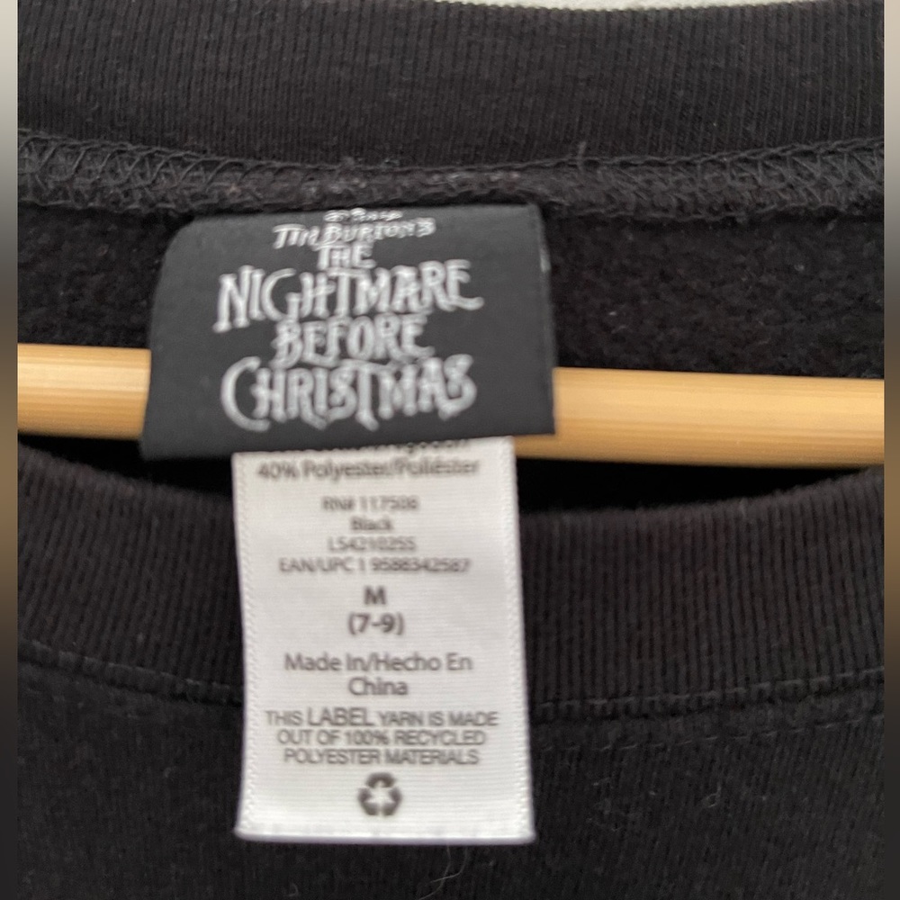 Disney Jack moon phase black sweatshirt m medium nightmare before Christmas - Picture 4 of 4